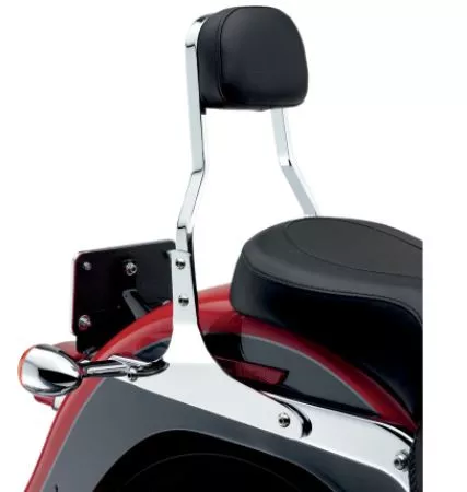 Cobra Square Short 14" Chrome Sissy Bar Passenger Backrest (602-1301)