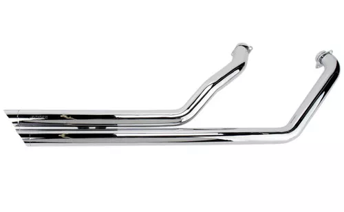 Cobra Streetrod Slash-Down Chrome Exhaust w/Oxygen Sensor Bungs (3918)