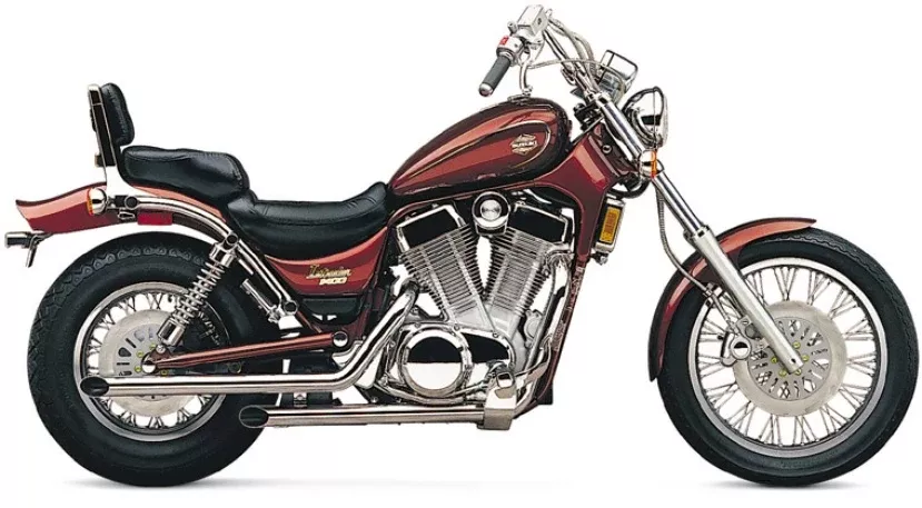 Cobra USA 2 inch Slash Cut Drag Pipe Exhaust for 1991-04 Suzuki Intruder – Chrome – 3265