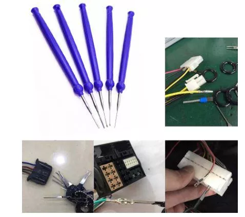 CONNECTOR PIN TOOL 5pcs., Terminal Removal Cable Wire Dismount tool