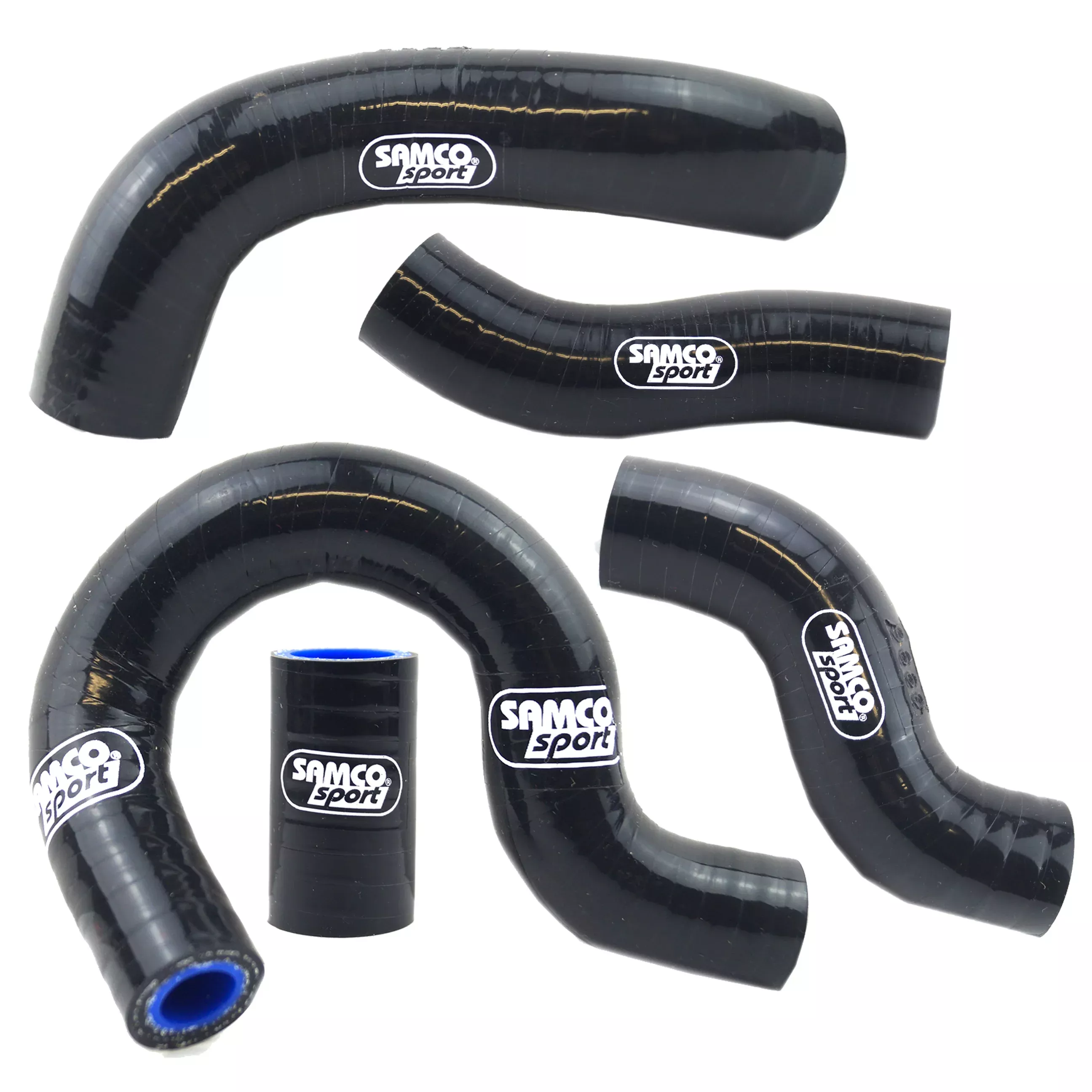 COOLANT HOSE 5 PIECE KIT BLACK 12-16 HUSA KTM 450 500 501 FE OEM DESIGN SAMCO KTM-48-BK