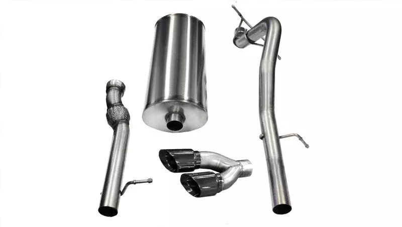 Corsa 11-14 GMC Yukon 6.2L V8 3in Cat-Back Single Side w Twin 4in Black Pro-Series Tips 14882BLK