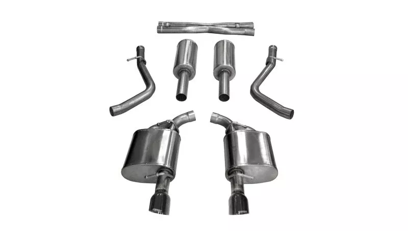 Corsa 17-18 Dodge Charger 5.7L V8 Xtreme Cat-Back Dual Rear Exit w/4.5in Black Tips 21004BLK