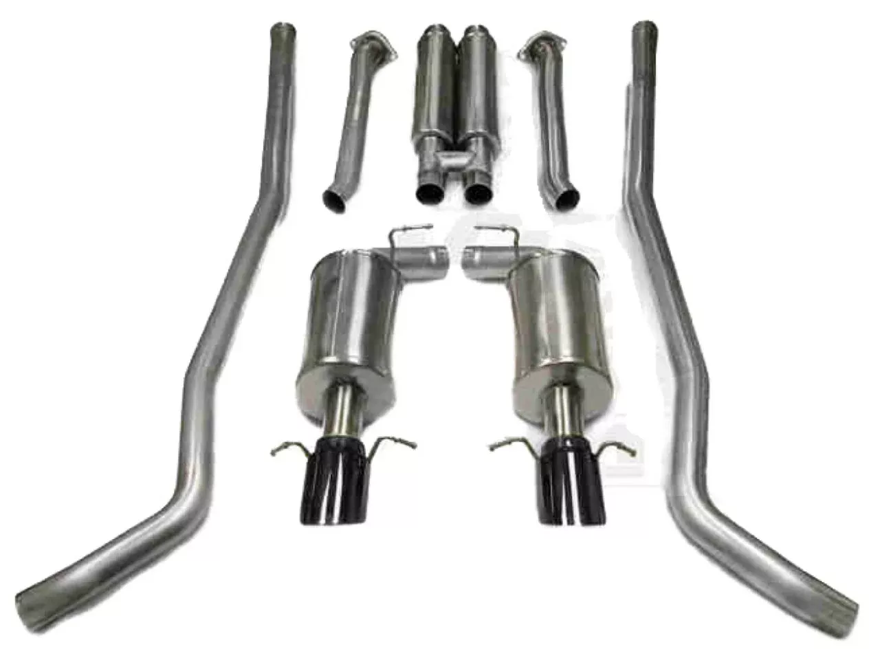 Corsa Performance 04-08 Cadillac CTS V 5.7L/6.0L V8 Black Sport Cat-Back Dual Rear
