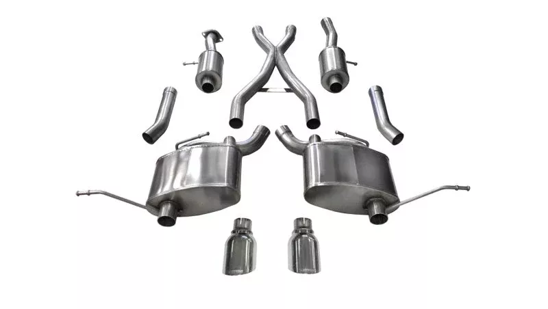 Corsa Performance 15-16 Jeep Grand Cherokee Polished 2.5in Dual Rear Exit Cat-Back Exhau