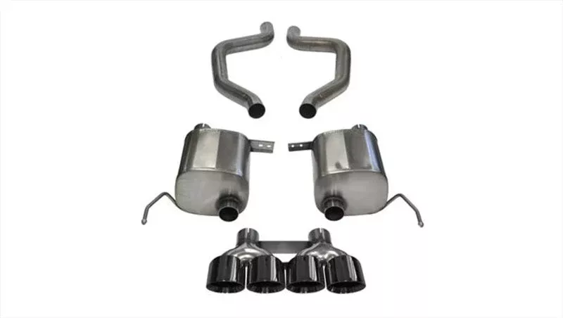 Corsa Performance 2015 Chevy Corvette Z06 3″ Axle Back Exhaust, Black Quad 4.5″ Tips