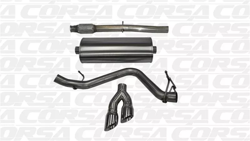 Corsa Performance 3.0″ Cat-Back 14 GMC Sierra/Chevy Silv 1500 Crew Cab/Short Bed 5.3L V8