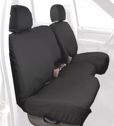 Covercraft SS8376PCCH Custom-Fit Rear Seat Covers Polycotton Charcoal Black