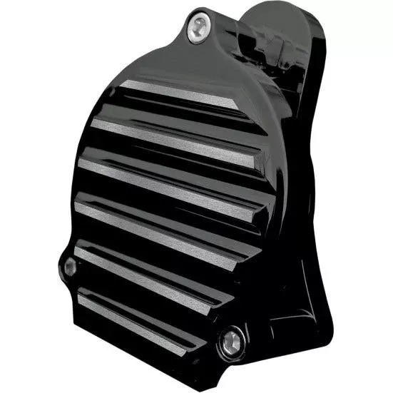 Covingtons Customs Black Billet Finned Electric Horn Assembly for Harley 90-17