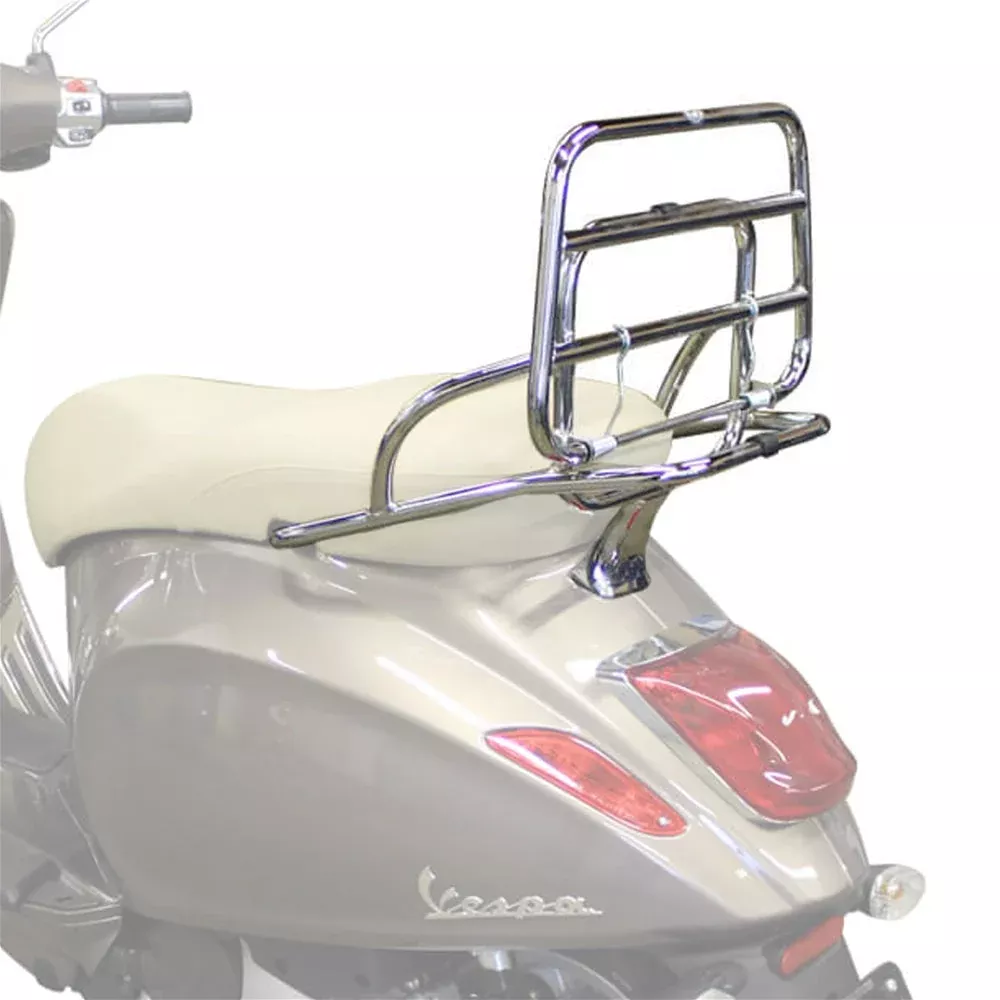 Cuppini Folding Rear Rack; Chrome – Vespa Primavera, Sprint