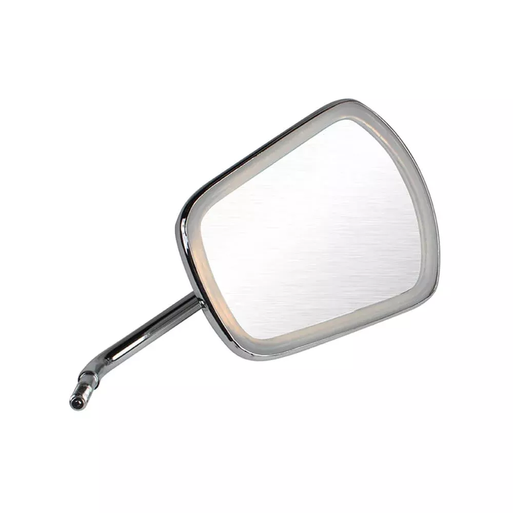 Cuppini Trapezoid Legshield Mirror - Chrome Mod Style