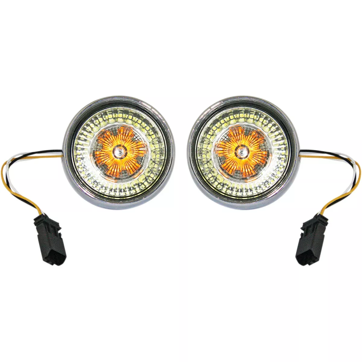 CUSTOM DYNAMICS 2020-1593 PB-BB-AW-JAECS ProBEAM Ringz Bullet Bezel LED Turn Signal – JAE CVO – Chrome – Smoke Lens