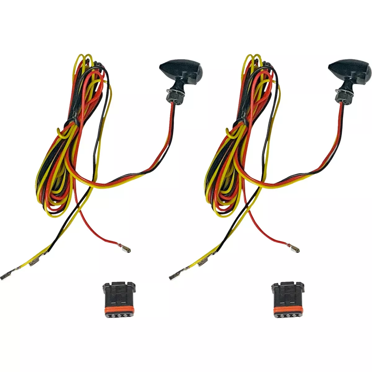 CUSTOM DYNAMICS 2020-2193 CD-MICRO-AR2-B Micro Bullet dual Color LED Turn Signals – Amber/Red- Black