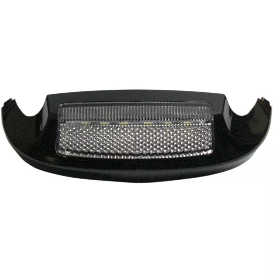 Custom Dynamics Black Front Fender Tip White LED Amber Lens Harley 14-15 FLH/T