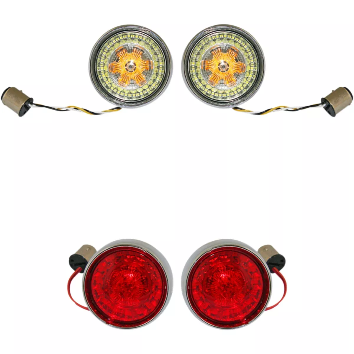 Custom Dynamics Bullet Bezel Turn Signal Assembly – PB-BCM2-BB-C For Harley Motorcycles 2011-2024