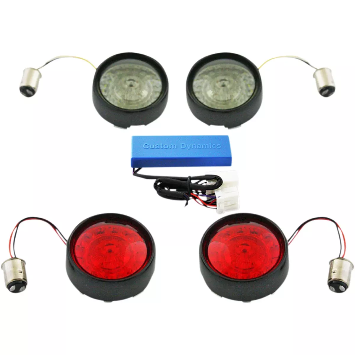 Custom Dynamics Bullet Bezel Turn Signal Assembly – PB-HD-BB-B For Harley Motorcycles 2002-2013