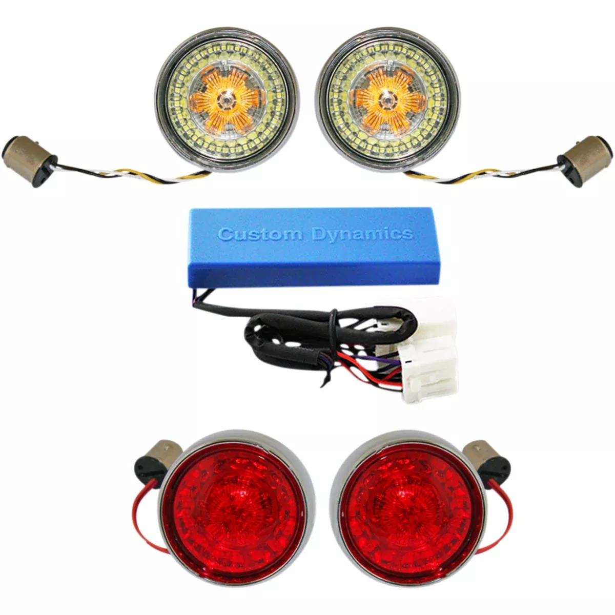 Custom Dynamics Bullet Bezel Turn Signal Assembly – PB-HD-BB-C For Harley Motorcycles 2002-2013