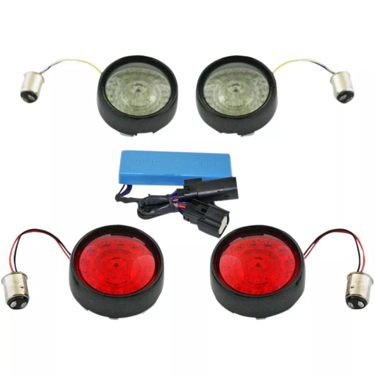 Custom Dynamics Bullet Bezel Turn Signal Assembly – PB-SS-BB-B For Harley Touring 2010-2013