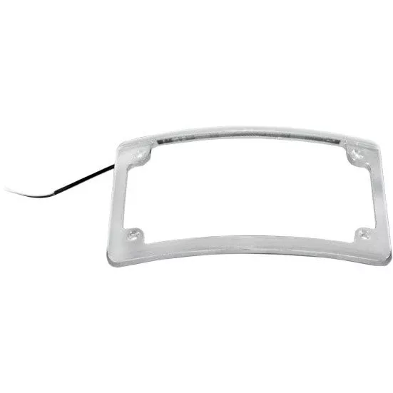 Custom Dynamics Chrome Low Profile Radius License Plate Frame L.E.D 4 Harley