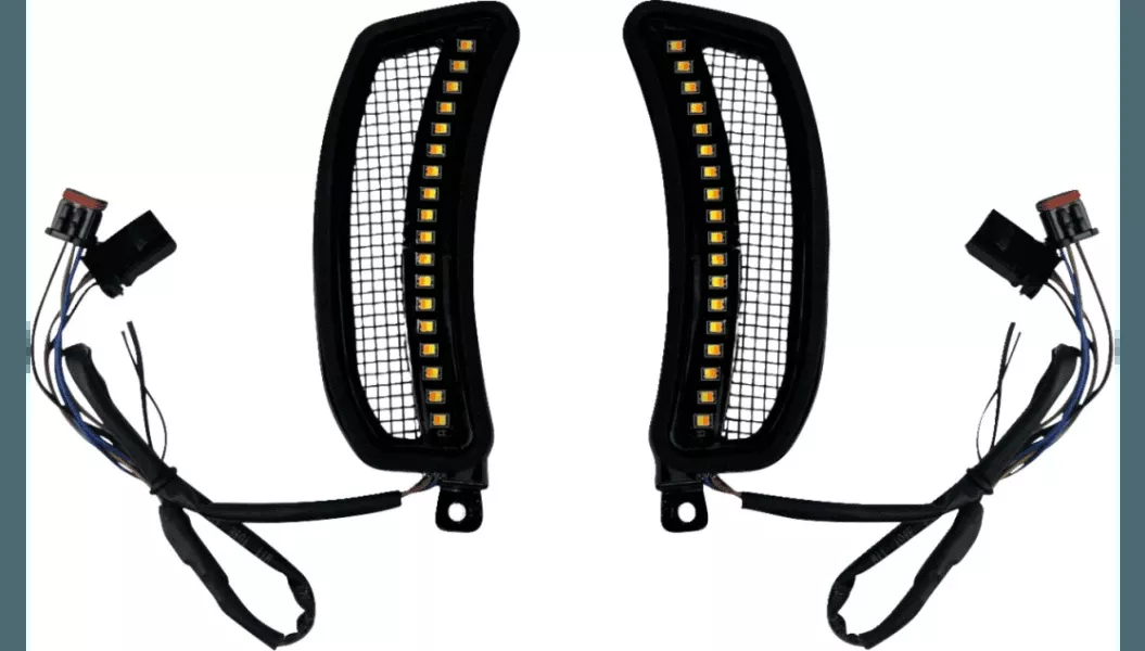Custom Dynamics Fairing Vent Lights for '22-24 Harley Davidson Lowrider ST and Sport Glide Models - Amber/White