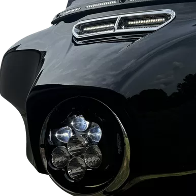 CUSTOM DYNAMICS LED Headlight - Shark Demon - Harley-Davidson SD2-BW-W
