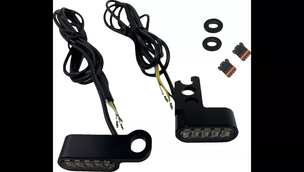 Custom Dynamics Mirror Mount Front Turn Signals – Black – CD-MMTS-AW-B