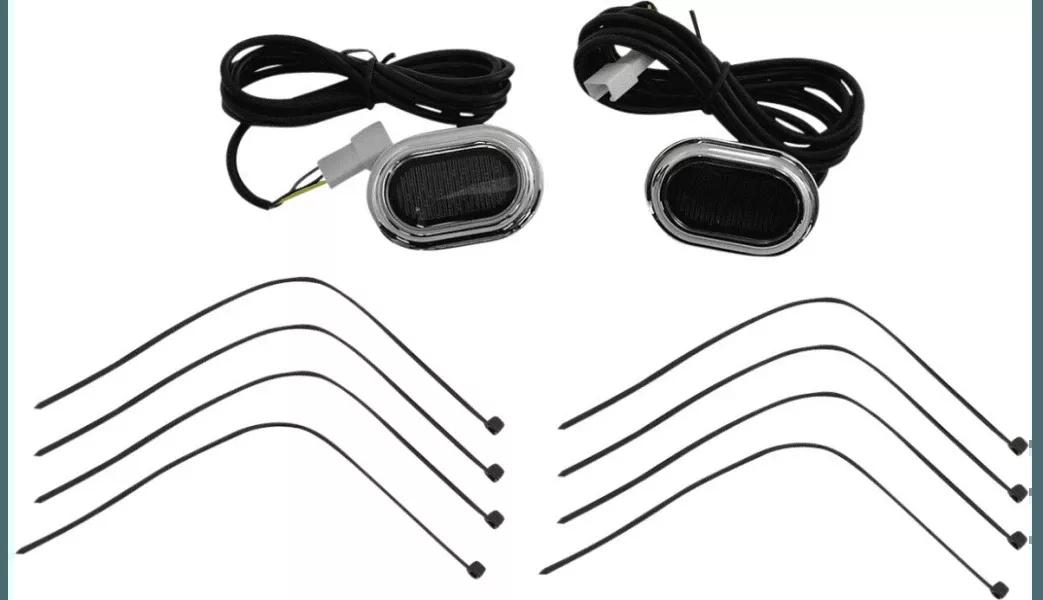 Custom Dynamics Plug & Play PLUGZ™ Antenna Grommet Lights for '06-23 Harley Davidson FL Models - Chrome/Red Lens