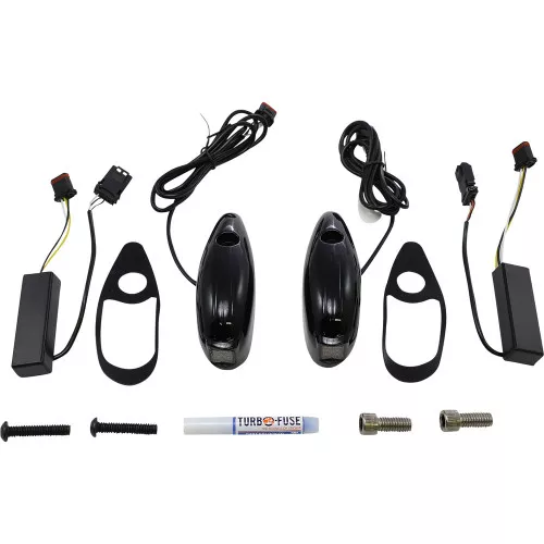 Custom Dynamics Probeam LED Front Turn Signals for 2015-2024 Harley Road Glide - Gloss Black