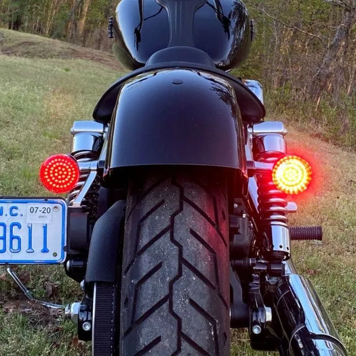 Custom Dynamics Red Dual Function Led Turn Signal Insert Harley FLHX FLTRX
