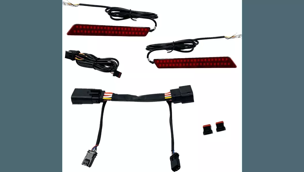 Custom Dynamics Saddlebag LED Latch Lights for ’23-24 Harley Davidson FLTRXSE, FLHXSE & ’24-Up Street Glide, Road Glide Models (Red or Smoke)