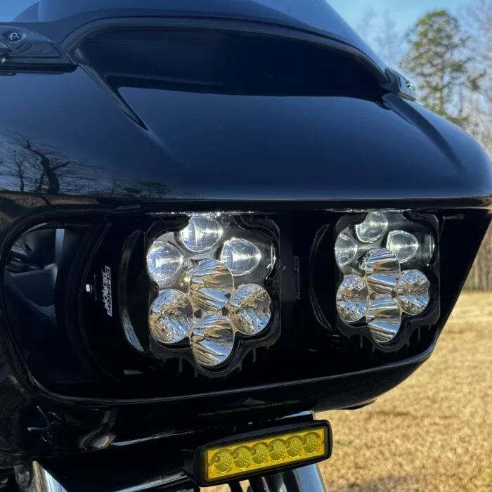 CUSTOM DYNAMICS SHARK DEMON 2 LED HEADLIGHT KIT HARLEY DAVIDSON FLTR