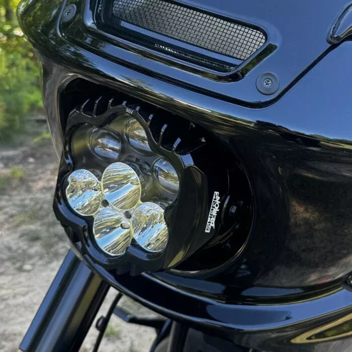 CUSTOM DYNAMICS SHARK DEMON 2 LED HEADLIGHT KIT HARLEY FXLRST 22-24