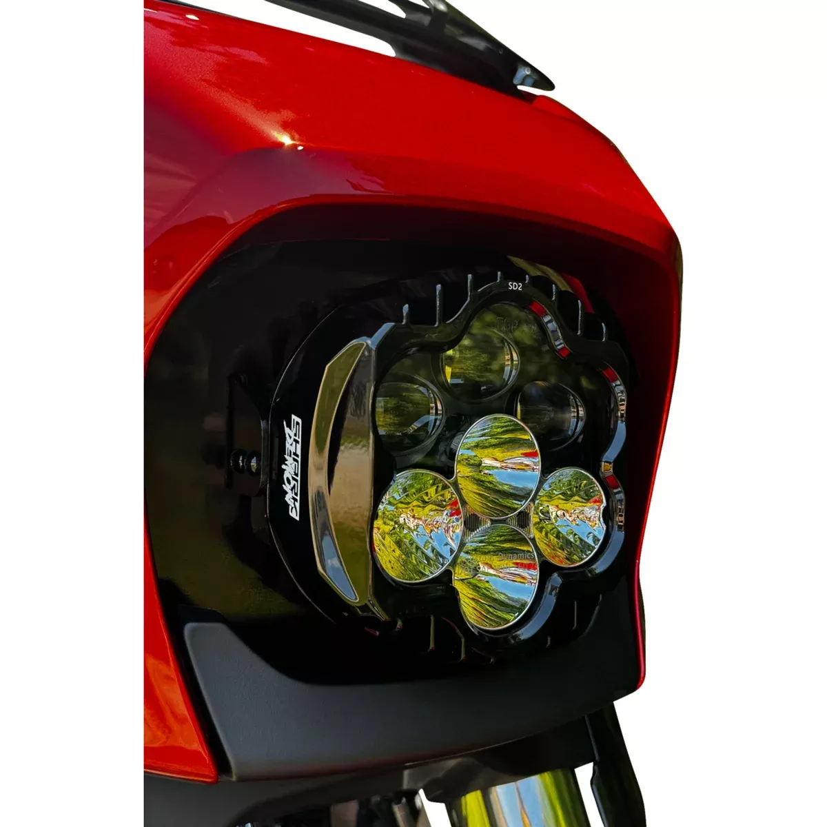 Custom Dynamics Shark Demon™ Headlight – SD2-23BAT-W For Harley Street Glide 2023-2026