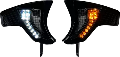 CUSTOM DYNAMICS Shark Demon Turn Signal Vents - Smoke Lens SD-RG23-VTS-AW