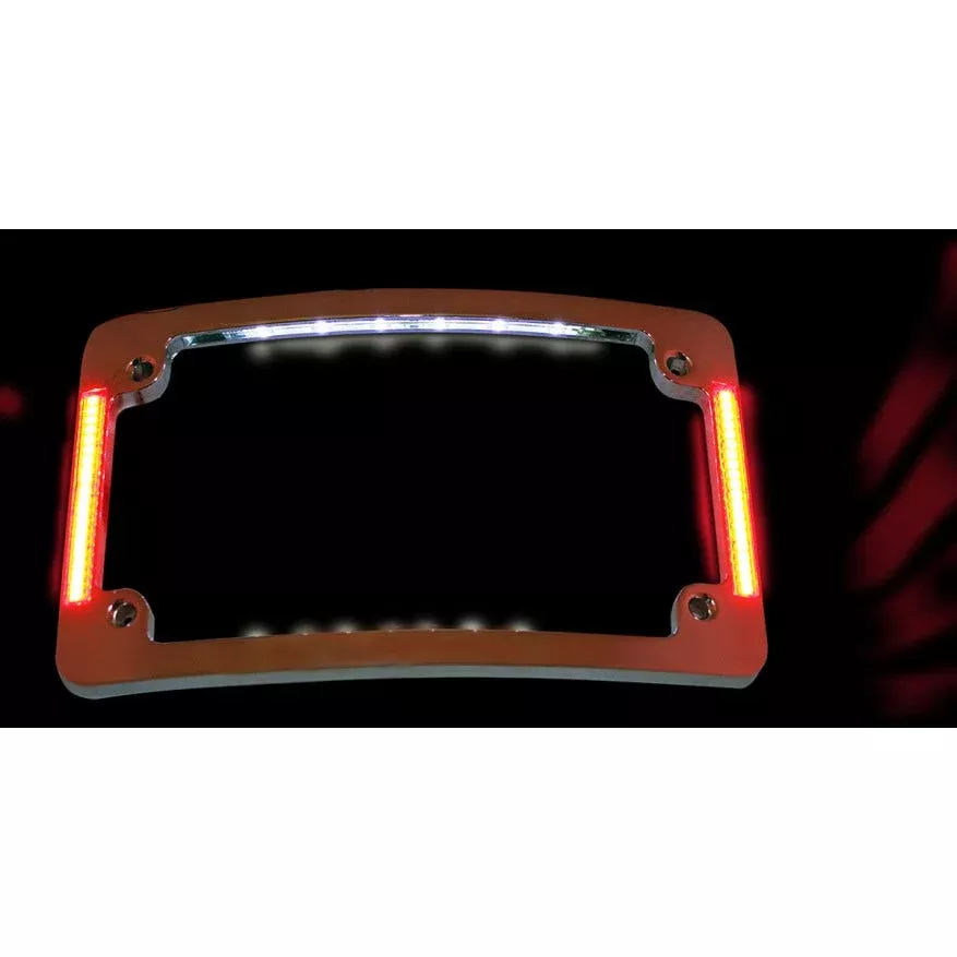 Custom Dynamics TF06-B Black All-In-One Tri-Radius Horizantal License Plate Frame