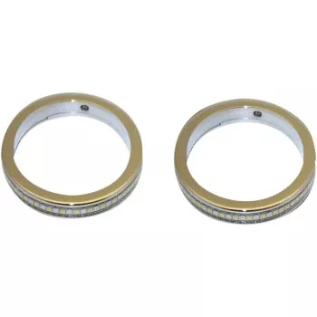 Custom Dynamics WA41-AW-CS Wrap-Arounds™ LED Turn Signals With Daytime Running Lights 41 Mm Chrome For Harley 1984-2013