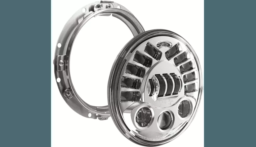 Custom Dynamics7″ ProBEAM Adaptive Headlight with Mount for ’94-13 Harley Davidson Touring – Chrome