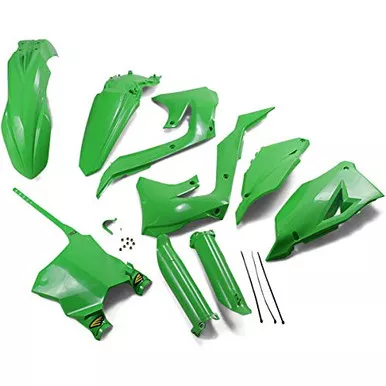 Cycra Powerflow Plastic Kit (Green) for 21-22 Kawasaki KX250