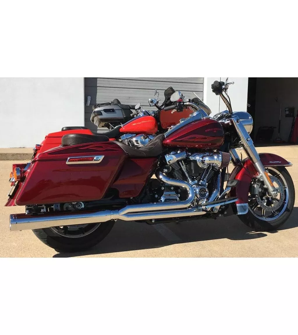 D&D 4 inch 2-1 Tip Compatible Billet Cat Exhaust for ’17-23 M8 Harley Davidson Touring Models (Chrome or Black) NOT FOR ’23-24 CVO MODELS