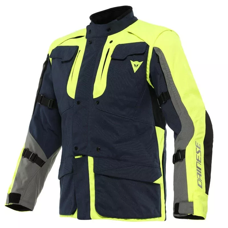 Dainese Alligator TEX Jacket Black Iris/Fluo Yellow/Charcoal Gray (64)