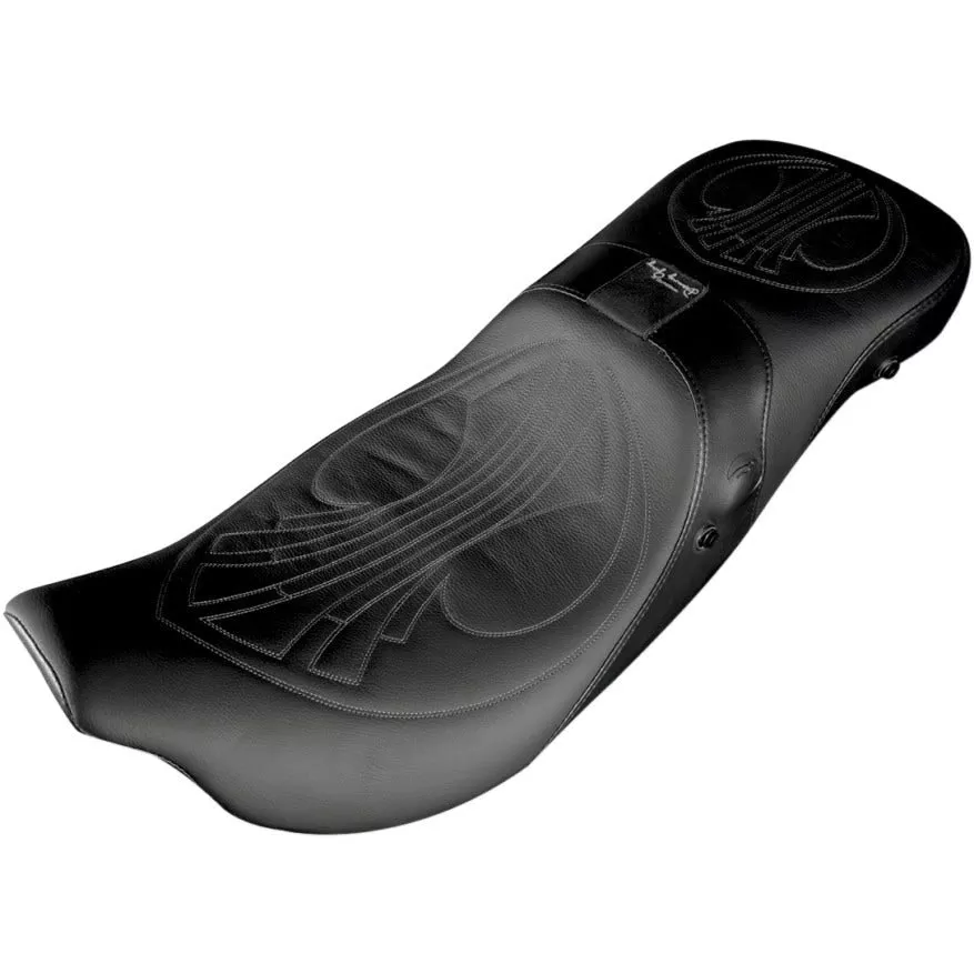 Danny Gray AirHawk Weekday 2-Up XL Seat W Backrest Receptacle Harley FLH/T 08-23