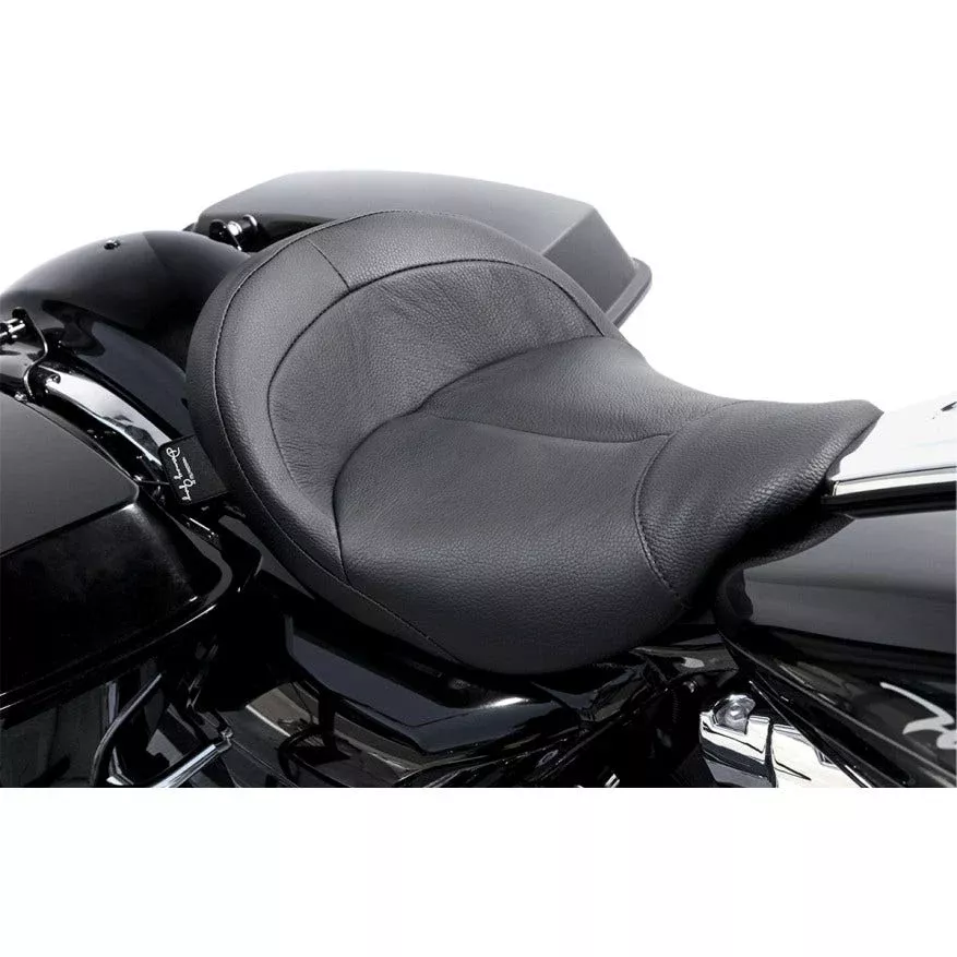 Danny Gray BigIST Black Leather Solo Wide Saddle Seat Harley Touring 08-23