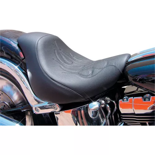 Danny Gray Weekday Solo Seat for 2000-2007 Harley Softail Deuce - Flames