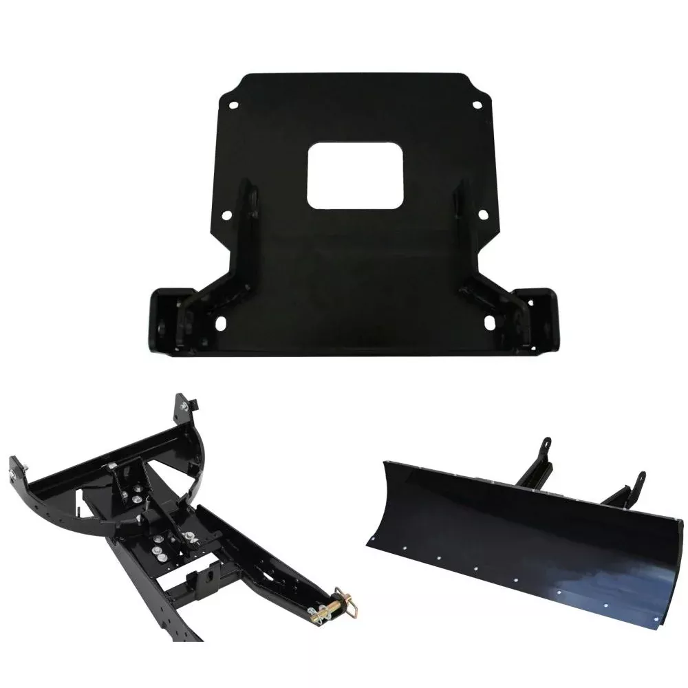 Denali Black UTV Snow Plow Kit For Polaris Ranger XP 1000 Trail Boss 2019-2020