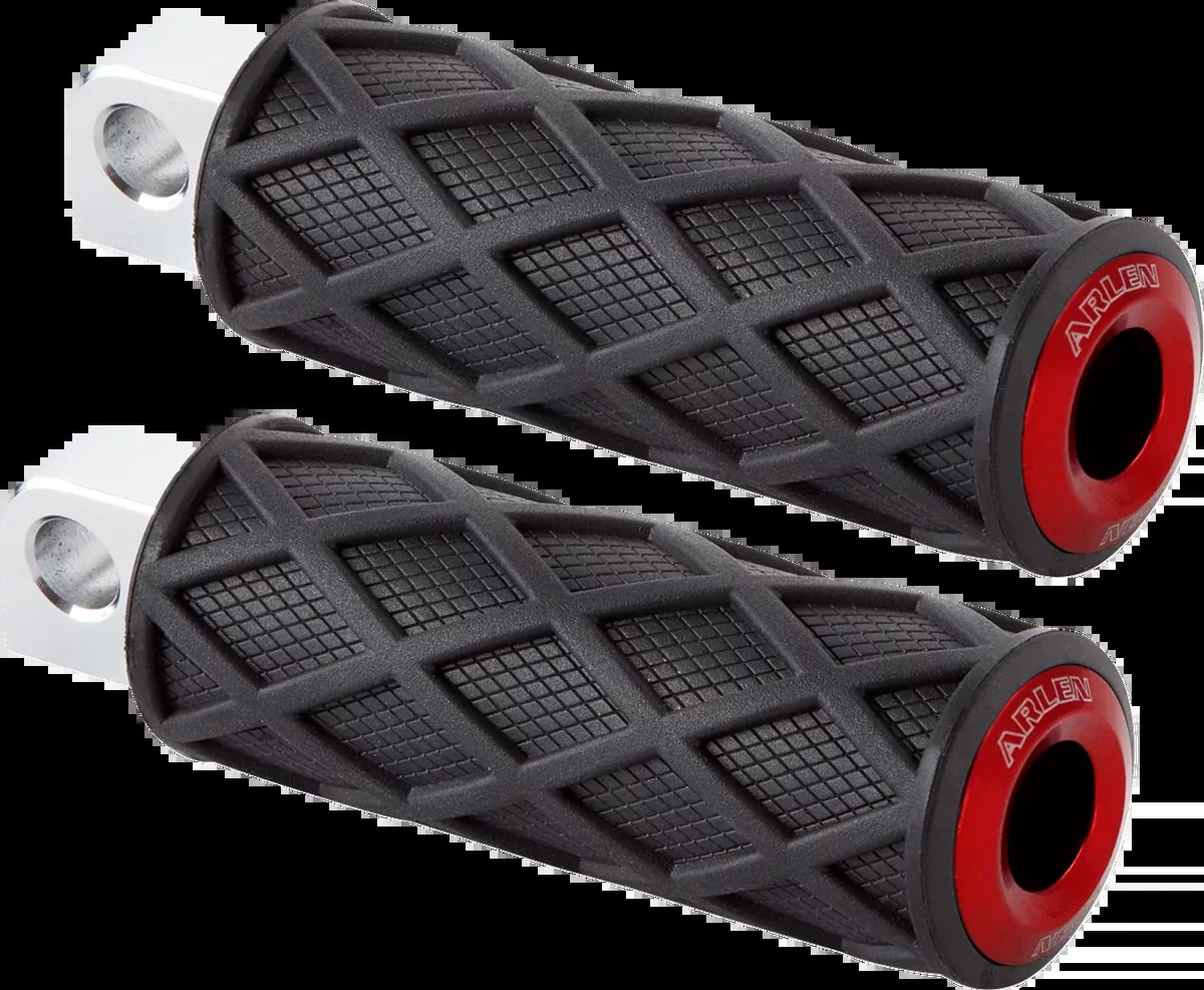 Diamond Footpegs – Male Mount – Red