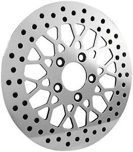DNA High Polished Mesh Front 11.5 Disc Rotor Harley Dyna Sportster Softail FLH