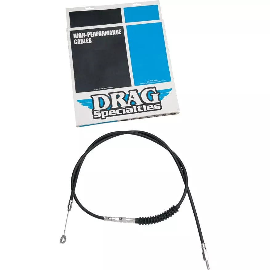 Drag Black Vinyl 64″ Long Plus + 2″ Longer Clutch Cable for Harley 08-13 FLH/T