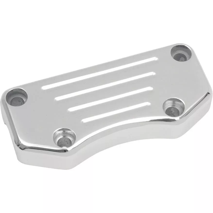 Drag Buffalo Ball Milled Chrome Handlebar 1" Riser Clamp Harley 3 1/2" Offset