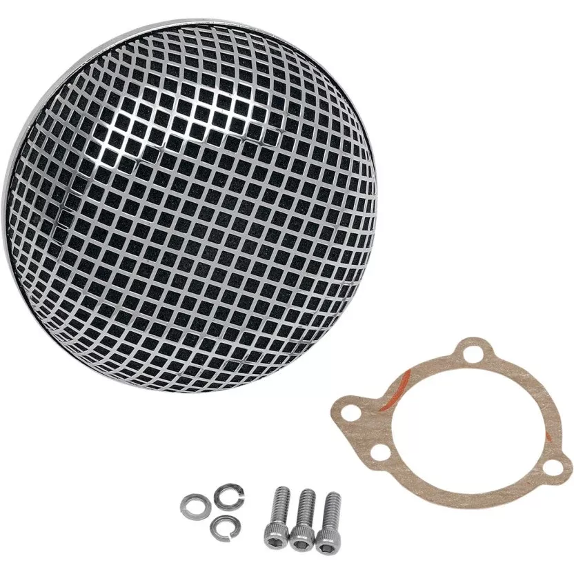 Drag Chrome “BOB” Retro Style Stage 1 Air Cleaner Harley Custom w/ Super E/G Carb