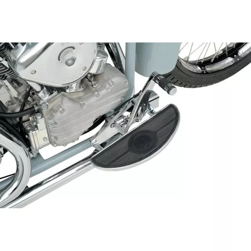 Drag Chrome Half-Moon Low Profile Driver Floorboards Harley Touring Softail FLD